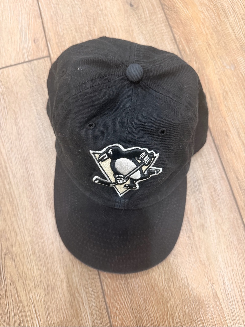 Black Women's Baseball Cap with Team Penguin Patch